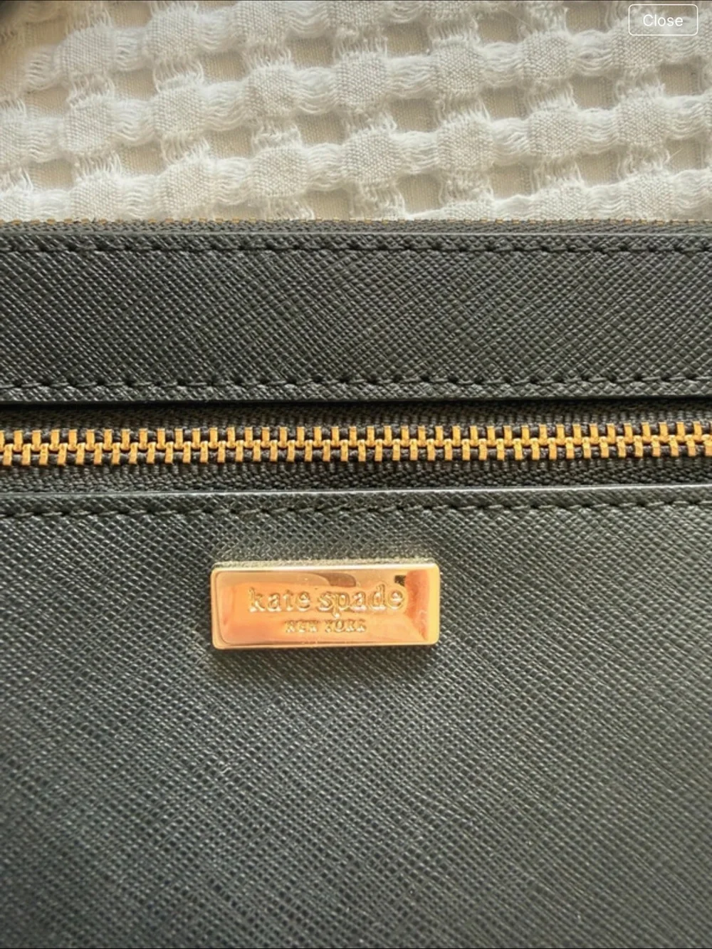 Kate Spade Tinie Laurel Way Wristlet Black Leather WLRU2677